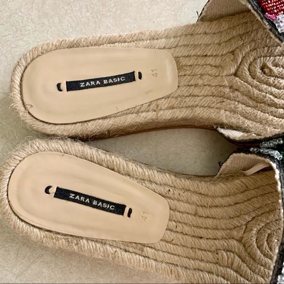 ZARA ESPADRILLE WATERMELON SLIDES SIZE 10 - Picture 3 of 6